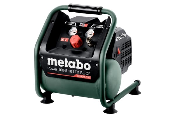 Metabo POWER 160-5 18 LTX BL OF - Tryckluftspump - sladdlös - oljefri - 70 l/min - 5 liter - 120 l/min - inget batteri - 18 V - SOLO