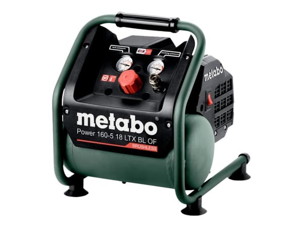 Metabo POWER 160-5 18 LTX BL OF - Tryckluftspump - sladdlös - oljefri - 70 l/min - 5 liter - 120 l/min - inget batteri - 18 V - SOLO