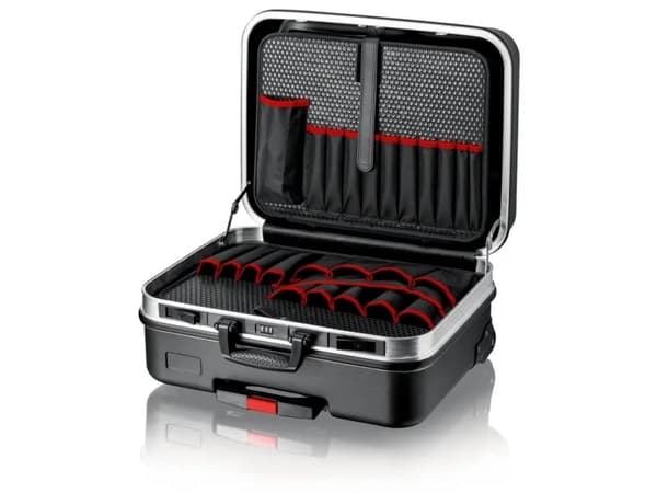 Knipex BIG Basic Move, Työkalulaatikko, Akryylinitriilibutadieenistyreeni (ABS), Alumiini, Musta, 33 L, 20 kg, Yhdistelmälukko