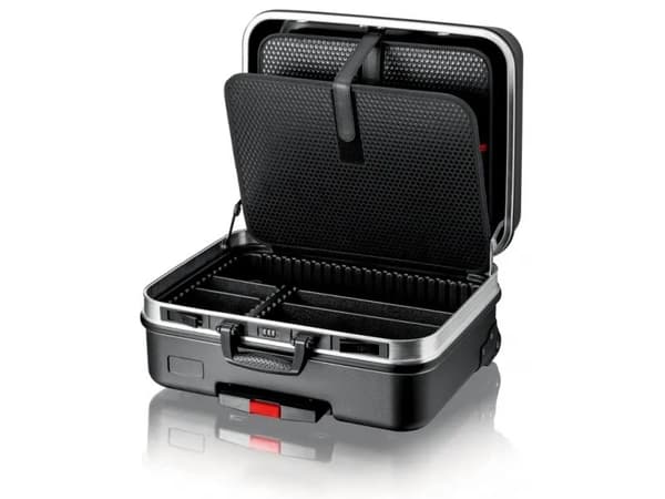 Knipex BIG Basic Move, Työkalulaatikko, Akryylinitriilibutadieenistyreeni (ABS), Alumiini, Musta, 33 L, 20 kg, Yhdistelmälukko