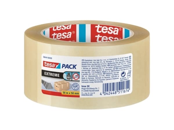 TESA Extreme, Transparent, Förpackning, 50 m, 50 mm, 1 styck
