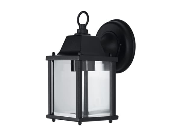 LEDVANCE ENDURA CLASSIC - Vegglampe - 1 sokkel - E27 - firkantet lykt - svart, blank
