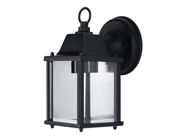 LEDVANCE ENDURA CLASSIC - Vegglampe - 1 sokkel - E27 - firkantet lykt - svart, blank Sort