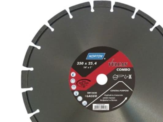 Diamantklinge 400x10x3,2x25,4 - vulcan Combo velegnet til byggematerialer, asfalt beton