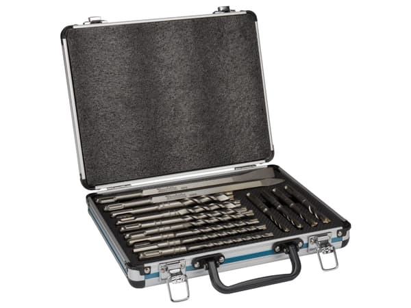 Makita - Borr- och mejselsats - för betong, murverk, tegel - rak, spetsig - 13 delar - SDS-plus - längd: 160 mm, 110 mm, 250 mm