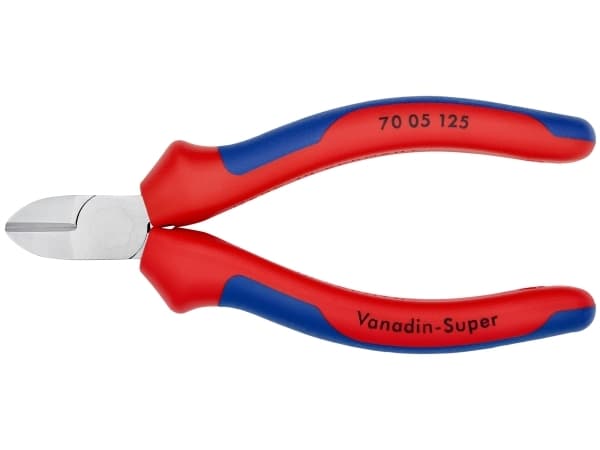 Knipex 70 05 125, Avbitartång, Plast, Blå, Röd, 125 mm