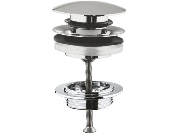 Grohe Push up bundventil - Supersteel, Afløbsgarniture med tryk-åben 65807DC0