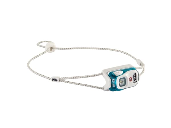 Petzl Bindi, Hodebåndslommelykt, Sort, Knapper, Lade, IPX4, CE Sort