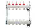 Miniatyrbild 1 av 2: SALUS Gulvvarmemanifold til 4 kredse i rustfristål med flowmeter
