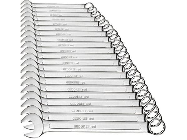 Gedore R09105021, 8,15,22 mm, 7/8,11/32,19/32", Rustfrit stål, Rustfrit stål, Krom-vanadium-stål, Krom, Satin