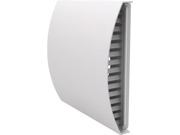 Komplet ydervægsrist, hvid med front i hvid aluminium til ventilator RV50 version 2 (50536 og 50523) og Siku Sphere 160.
