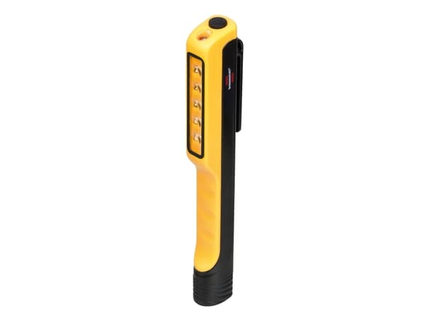 Brennenstuhl 1175990010, Käsikokoinen taskulamppu, Musta, Keltainen, Muovi, Painikkeet, IP20, LED