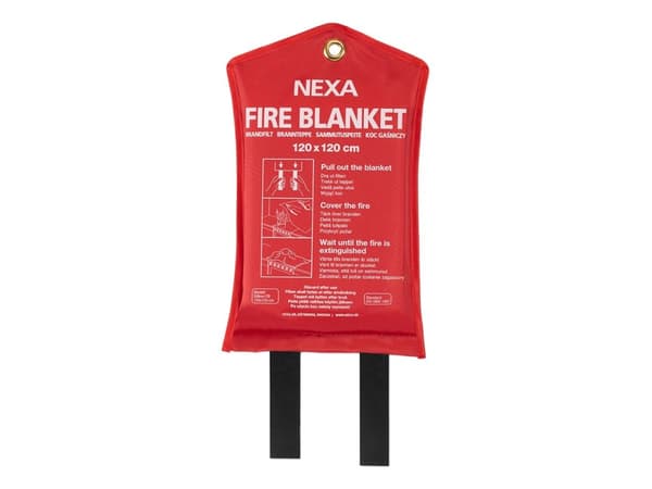 FB-120 RM Brandfilt Silikon Röd 120x120 cm