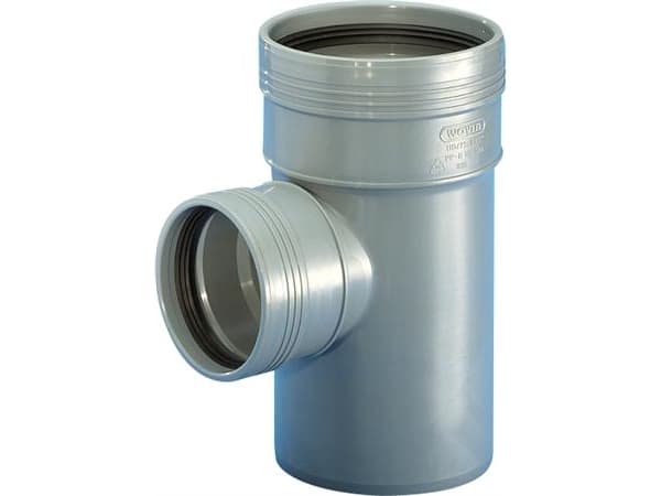 HC pp grenrør 75-50X88.5 gr - 75-50x88.5° grå PP Wafix grenrør HT (PP Wafix grenrør HT)