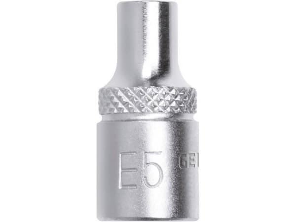 Gedore R41200703, Pistorasia, 1/4", Metrinen, 1 pää(t), E10, Kromivanadiini-teräs