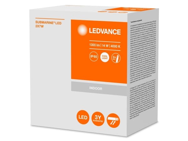 LEDVANCE SUBARINE, 2 pære(r ), LED, G13, 4000 K, 1300 lm, IP65