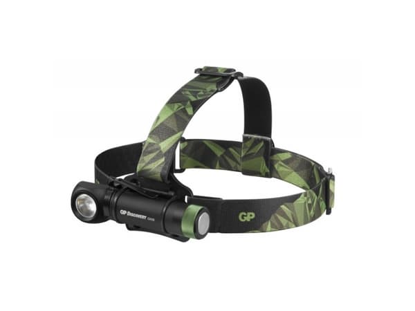 GP Discovery GPDISHLCH35BL131 Pandelampe 60 h 153 g Sort, Grønn