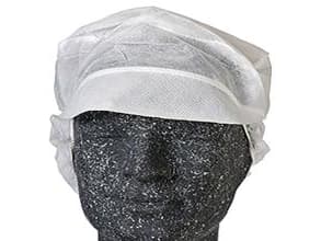 Hygiejnehat Snood cap str XL med Skygge/Hårpose Hvid,100 stk/pk