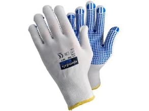 Handske Tegera 630 str M med Dotter Strik Nylon Hvid,10 pk x 12 par/krt