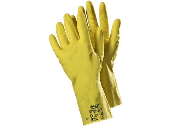 Ejendals TEGERA 8150, Kertakäyttökäsineet, Keltainen, Aikuinen, Aikuinen, Unisex, Lateksi