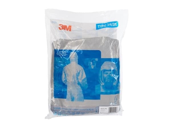 3M 4570, Harmaa, XXL, SML, Aikuinen, Unisex, Vetoketju