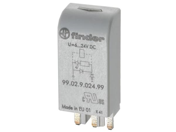 Finder EMC LED-moduuli vihreä + varistori 28-60V AC/DC (99.02.0.060.98)