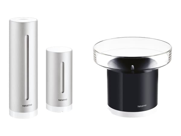 Netatmo NBU-NWS-NRG-EU Rain Pack - Väderstation - trådlös - grå aluminium