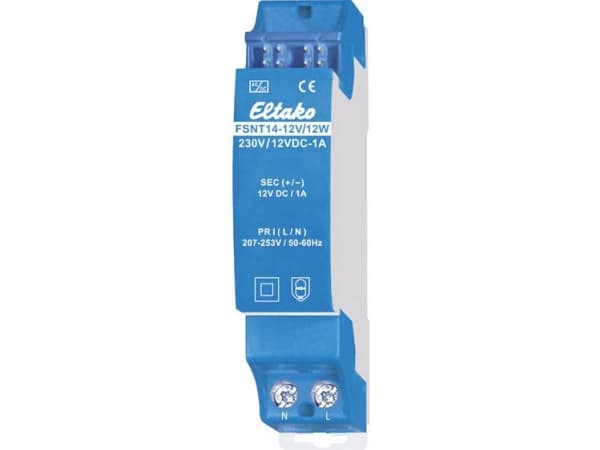 Eltako FSNT14-12V/12W Strømforsyning till DIN-skinne (DIN-skena) 1 A 12 W 1 x