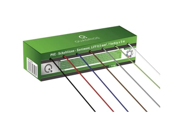 Quadrios 19011CA087 Wire LiFY 1 x 0,50 mm² Blå , brun, grön, gul, gul, grå, röd, svart, vit 35 m