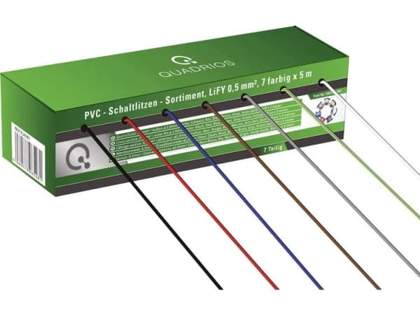 Quadrios 19011CA087 Wire LiFY 1 x 0,50 mm² Blå , brun, grön, gul, gul, grå, röd, svart, vit 35 m