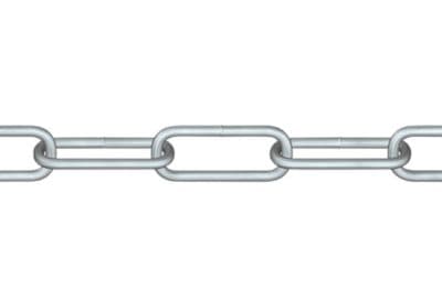 Roliba kæde langleddet 5,0 mm - Kæde, langl.,stål, vfz. 5,0mm x 5 mtr.