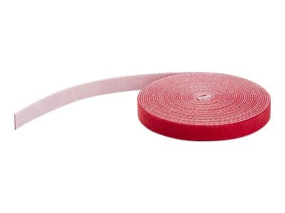 StarTech.com HKLP25RD, Koukullinen ja lenkillinen nippuside, Nailon, Punainen, -10 - 80 °C, 7600 mm, 19 mm