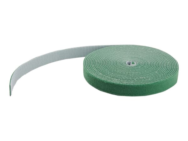 StarTech.com 50ft Hook and Loop Roll, Cut-to-Size Reusable Cable Ties, Bulk Industrial Wire Fastener Tape / Adjustable Fabric Wraps Green / Resuable
