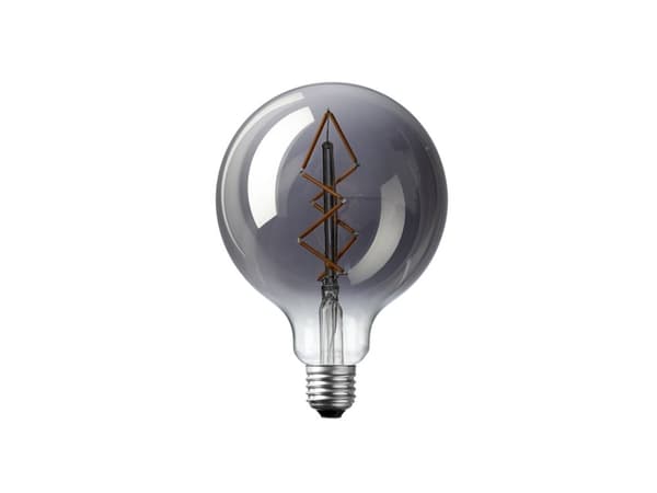 DEKOPÆRE LED 6W GLOBE ZIG ZAG Ø125 MØRKTONET GLAS