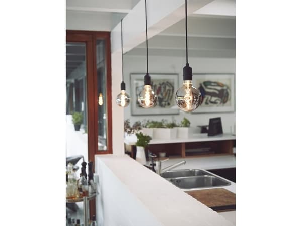 DEKOPÆRE LED 6W GLOBE ZIG ZAG Ø125 MØRKTONET GLAS
