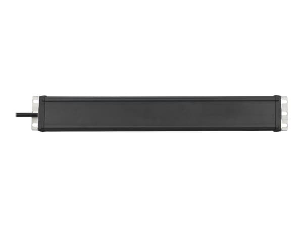 brennenstuhl Premium-Web-Line V3 - Flerkoplingslist (kan monteres i rack) - Ethernet - utgangskontakter: 4 - 19" - 3 m kabel - svart