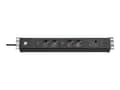Miniatyrbilde 1 av 5: brennenstuhl Premium-Web-Line V3 - Flerkoplingslist (kan monteres i rack) - Ethernet - utgangskontakter: 4 - 19" - 3 m kabel - svart