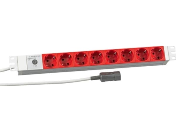 EFB Elektronik 691698K, 2 m, 8 AC-pistorasia(a), C14 liitin, IP20, 1,5 mm², Alumiini