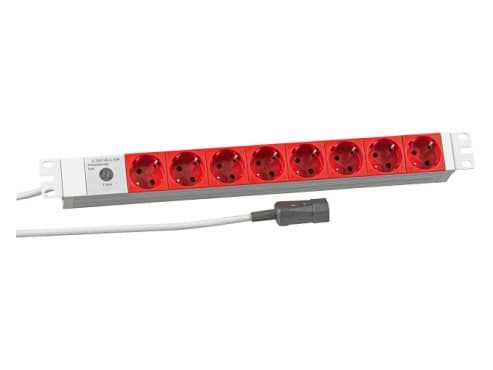 EFB Elektronik 691698K, 2 m, 8 AC-pistorasia(a), C14 liitin, IP20, 1,5 mm², Alumiini