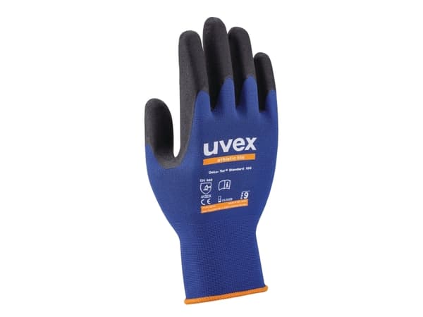 Uvex 60027, Verkstedhansker, Antrasitt, Blå, Voksen, Voksen, Unisex, 1 stykker