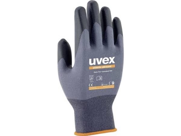 Uvex 60028, Tehdaskäsineet, Antrasiitti, Harmaa, Aikuinen, Aikuinen, Unisex, 1 kpl