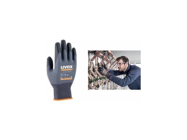 Uvex 60028, Fabrikkhansker, Antrasitt, Grå, Voksen, Voksen, Unisex, 1 stykker
