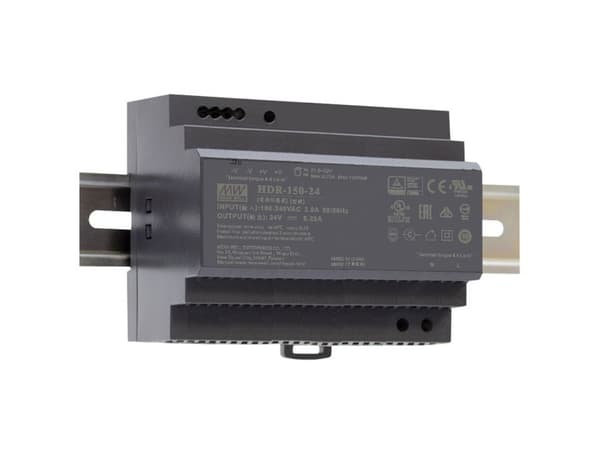 MEAN WELL HDR-150-24, 85 - 264 V, 150 W, 24 V, RoHS, 105 mm, 54,5 mm