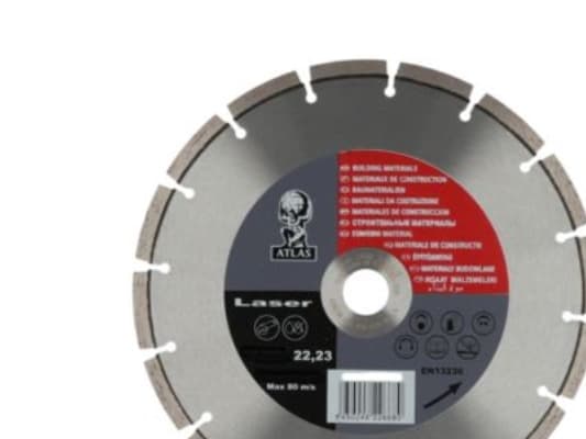 Diamantklinge 180x22,23mm - Atlas laser, til de fleste opgaver inkl. rilleskæring