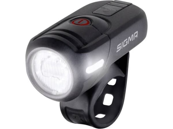 Sigma Sport AURA 45, Frontlys, Sort, Plast, Silikon, IP4X, LED