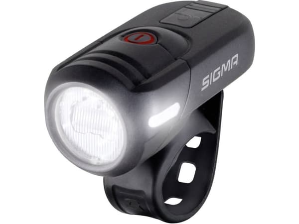 Sigma Sport AURA 45, Frontlys, Sort, Plast, Silikon, IP4X, LED