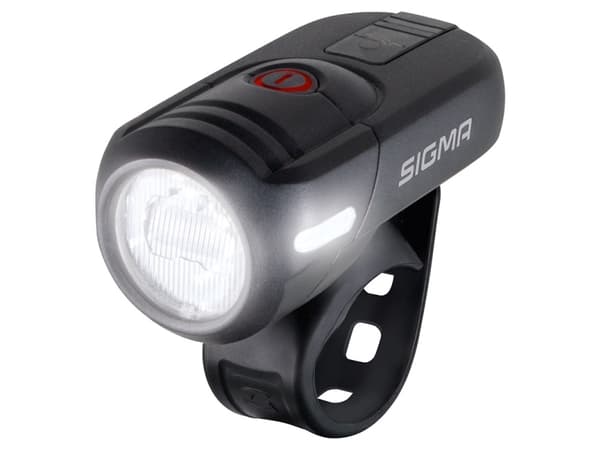 Sigma Sport AURA 45, Frontlys, Sort, Plast, Silikon, IP4X, LED