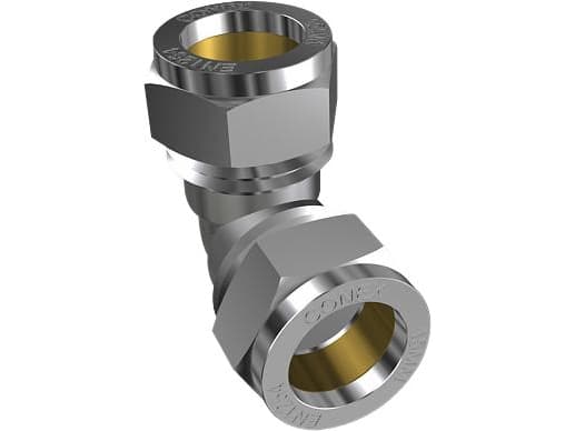 IBP CONEX Vinkel 10 mm kompres forkromet