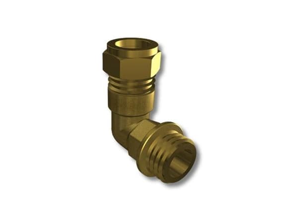IBP CONEX Vinkel 1/2-12 mm kompres med nippel forkromet