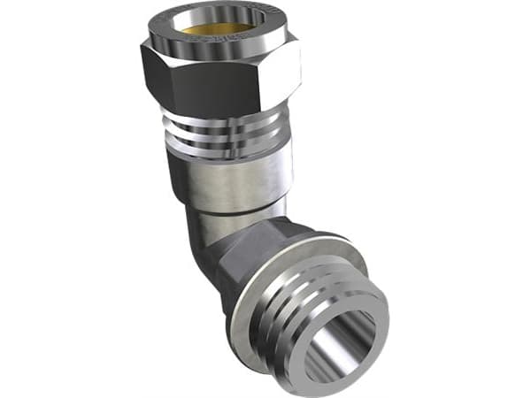 IBP CONEX Vinkel 1/2"-10 mm med nippeli forkrometille